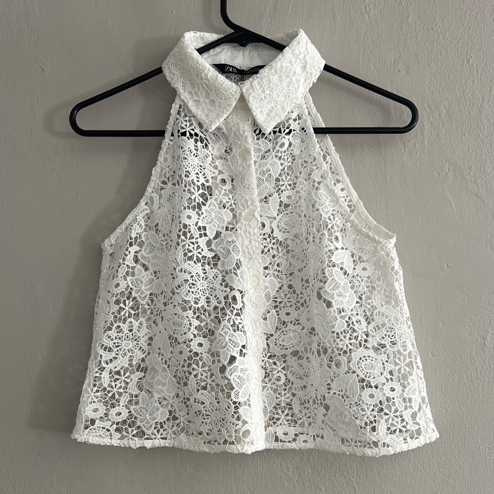 Zara crochet top size small